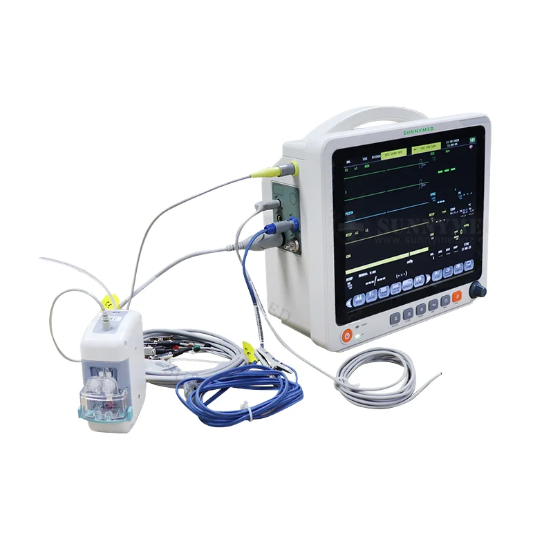 Monitor Cardíaco Portátil Eléctrico de Fábrica, Monitor Multiparamétrico para Pacientes en Cuidados Intensivos, Equipo de Terapia y Examen