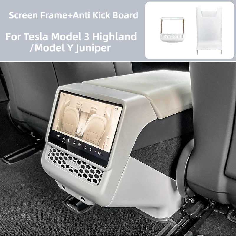 

For Tesla Model Y Juniper Model 3 Highland Rear Screen Cover Protector Frame Back Air Vent Trim Armrest Box Cover Accessories