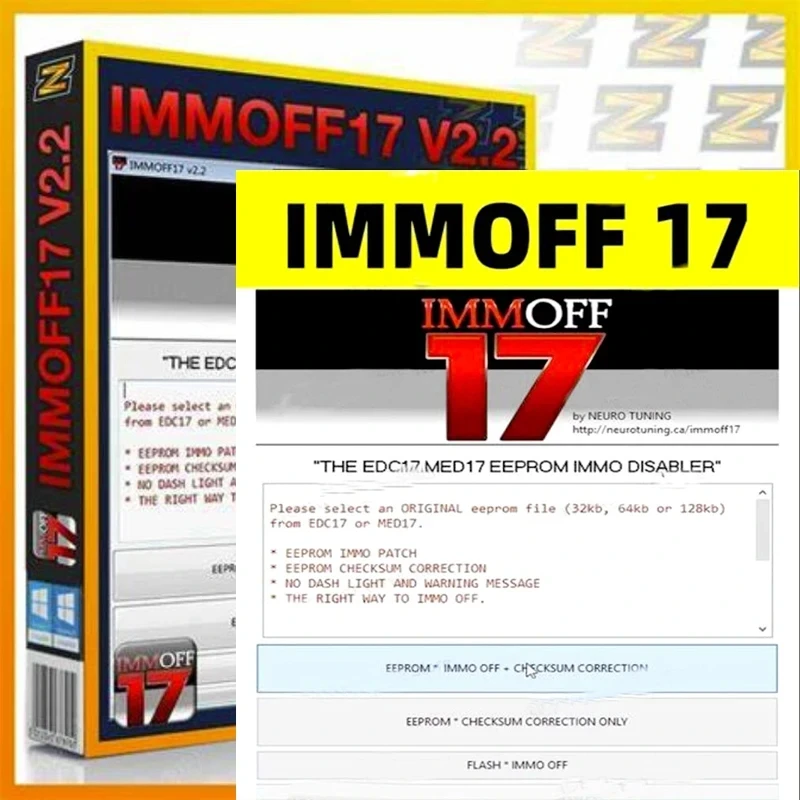 

Newest Immo Off iMMOFF17 Software EDC17 Immo Off Ecu Program NEUROTUNING Immoff17 + free keygen+ install video+ free help instal