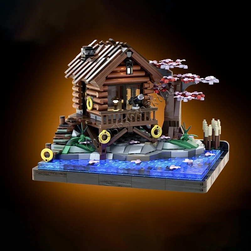 1587 قطعة MOC الهمس الصنوبر بحيرة المقصورة نموذج منزل وحدات اللبنات الاطفال الجمعية عرض اللعب مهرجان مفاجأة هدية #6