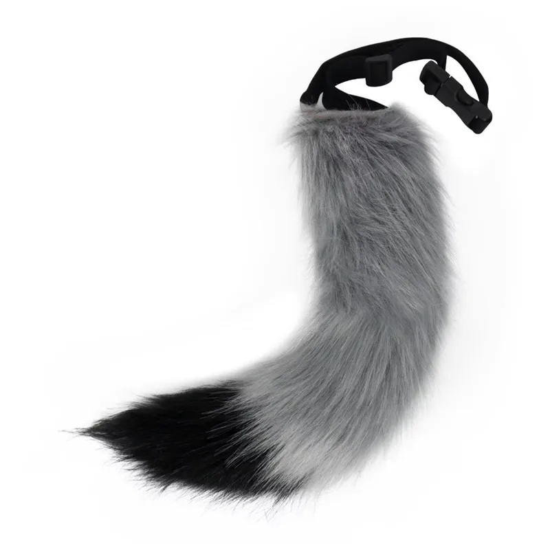 Handmade Long-haired Beast Tail COS Performance Props Faux Fur Wolf Fox Cat Lady Simulation Tail for Halloween Cosplay Party Pro