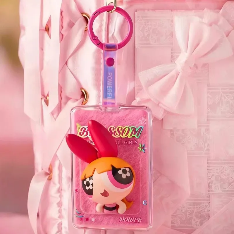KAYOU Die Powerpuff Girls Flash Courage Serie Samt-Hängekarte Plüsch-Schlüsselanhänger Echte Animations-Sammlerstücke Peripheres Spielzeug