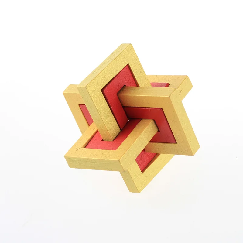 Intelligence Wooden Cross Brain Teasers Puzzles Game