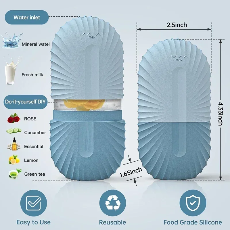 Ice Face Roller Ice Cube Beauty Massage Silicone Ice Mold For Eye Puffiness Ice Facial Roller Shrink Pores Multifunctional mold view 3