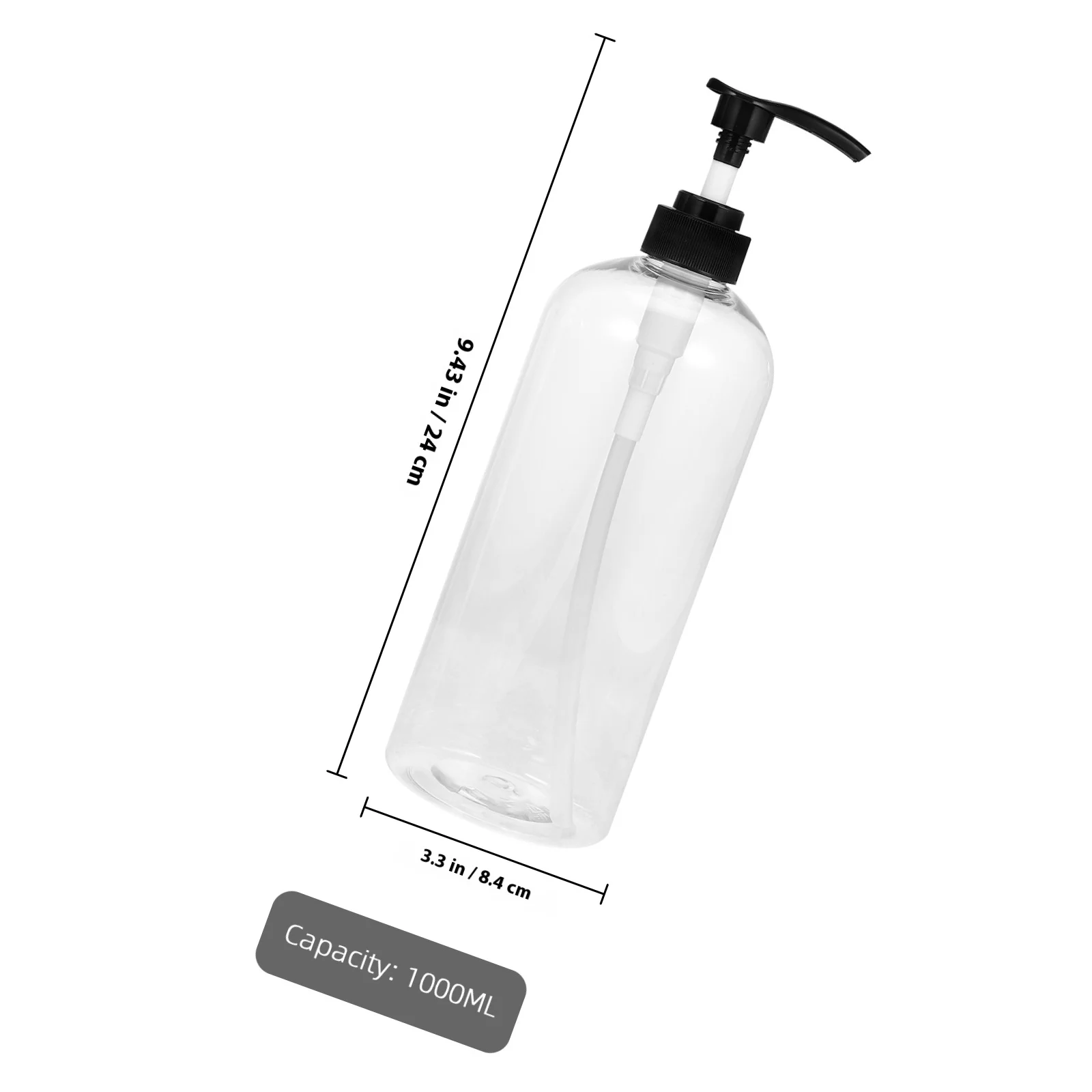 2 Stuks 1000Ml Clear Dispenser Huisdier Draagbare Hervulbare Pomp Fles Voor Handzeep Shampoo Schotel Zeep Reizen Badkamer Essentiële olie