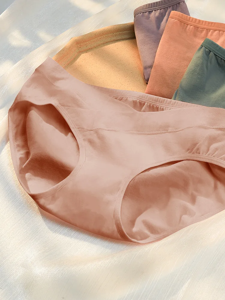 

5pcAntibacterial underpants, pure cotton briefs for girls, mid-waist, seamless soles, breathable, thin summer girls' shorts
