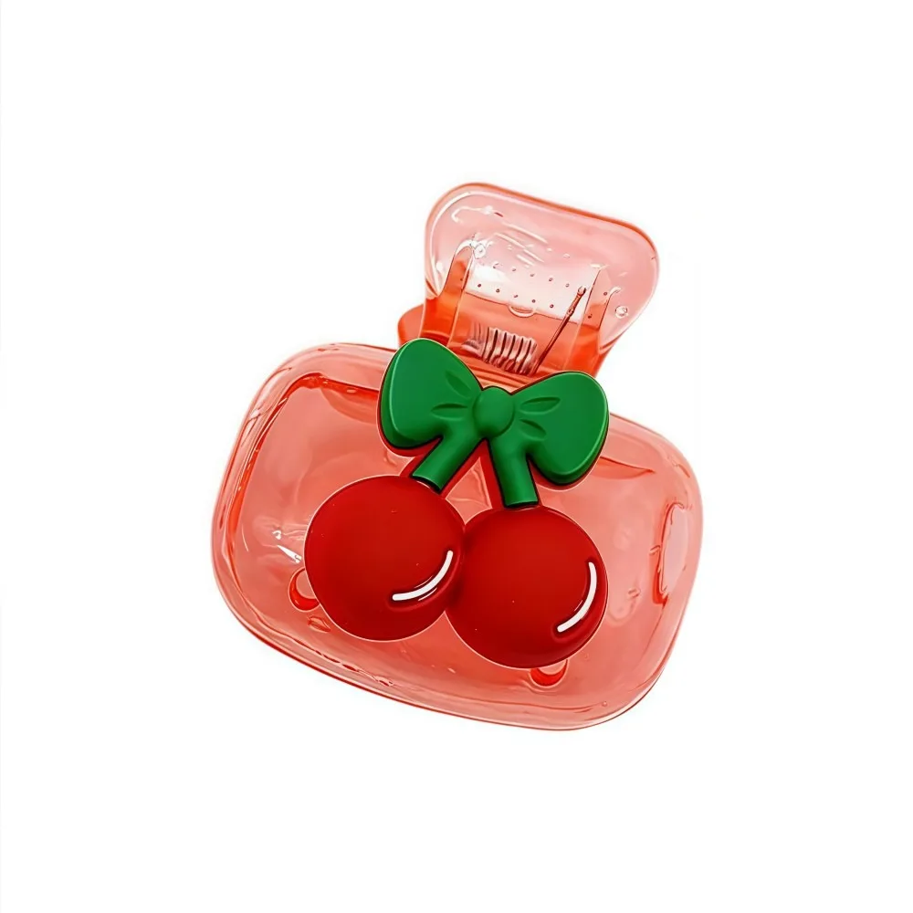 

Dust-proof Cherry Toothbrush Holder Dual Holes Drainage Ventilation Toothbrush Head Protection Box Cherry Pattern Portable