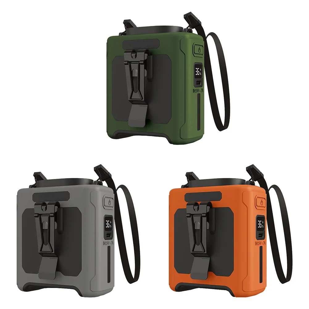 

Носимый персональный вентилятор с Power Bank Открытый шейный вентилятор Светодиодный осветительный пояс Персональный охлаждающий вентилятор для наружного кемпинга Офисные путешествия