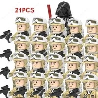 Hot Toys 21Pcs Star Wars Clone Trooper Legion Wars Hoth resistance Commander Darth Vader Cody Compatible Mini Figures Kid Toys