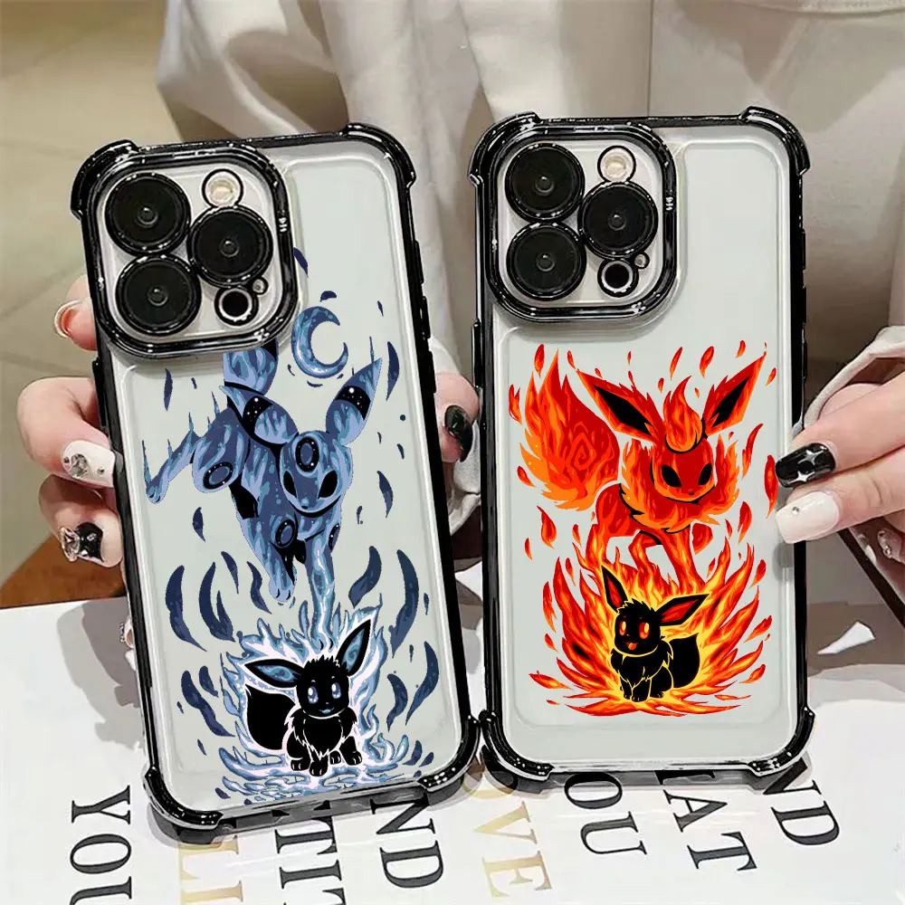 Umbreon Eevee Pokémon Anime Hülle für Xiaomi 17T Pro 15T 14T 13 15 F8 Ultra Poco X7 F7 X3 X6 F5 M7 M8 Pro Max 5G Transparente Schutzhülle