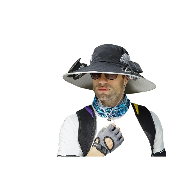 high-quality-outdoor-fishing-hiking-safari-travel-summer-upf50-wide-brim-sunscreen-sun-hat-with-dual-solar-charging-fan