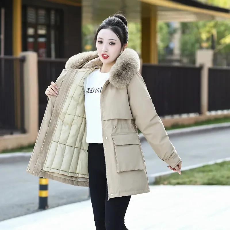 

Зимняя женская куртка Pai Overcome 2026: Новая пуховая парка с отстегивающимся утеплителем, теплая, утолщенная, удлиненная.