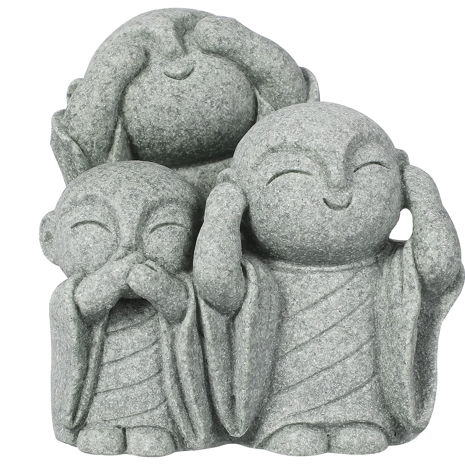 

Japanese Jizo Aquarium Statue Grayish Green Unique Fish Tank Ornament Resin Craft Home Decor Small Aquarium Accessory