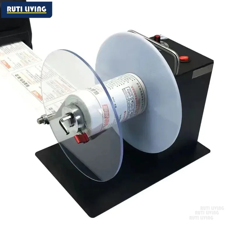 F202 automatic label rewinder two-way self-adhesive label barcode printer rewinder label recycling machine