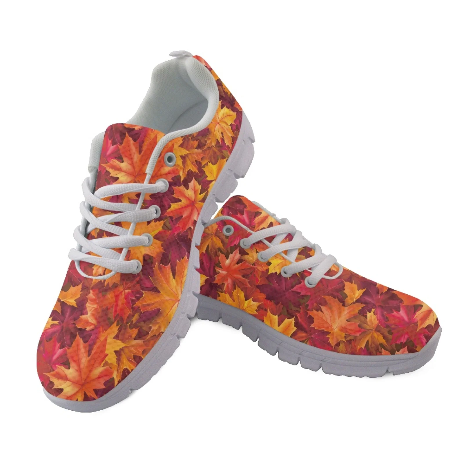 Coloranimal Cute Dinosaur Leaves New Trend Training Athletic Sport Shoes Mens Athletic Trainers Tennis Shoes for Women