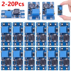 2-20pcs MT3608 Adjustable Boost Module DC-DC Step Up Converter Module 2A Max 2V-24V To 5V 9V 12V 28V Booster Power Supply Board