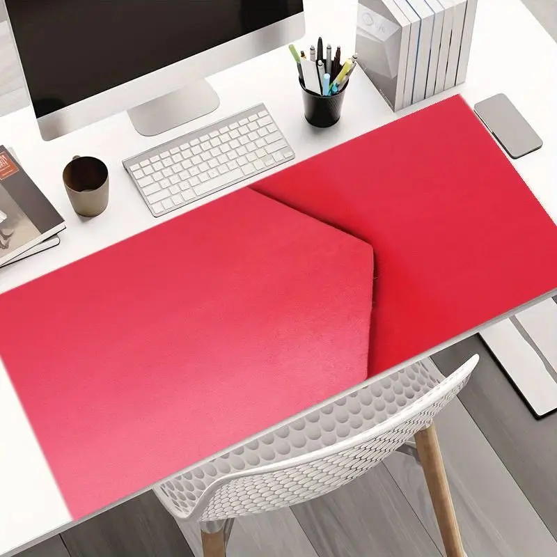 Brand Modern Minimalist Red Mouse Pad Oversized Desk Mat Non-Slip Durable for Apple iMac Home Office Workspaces Stylish