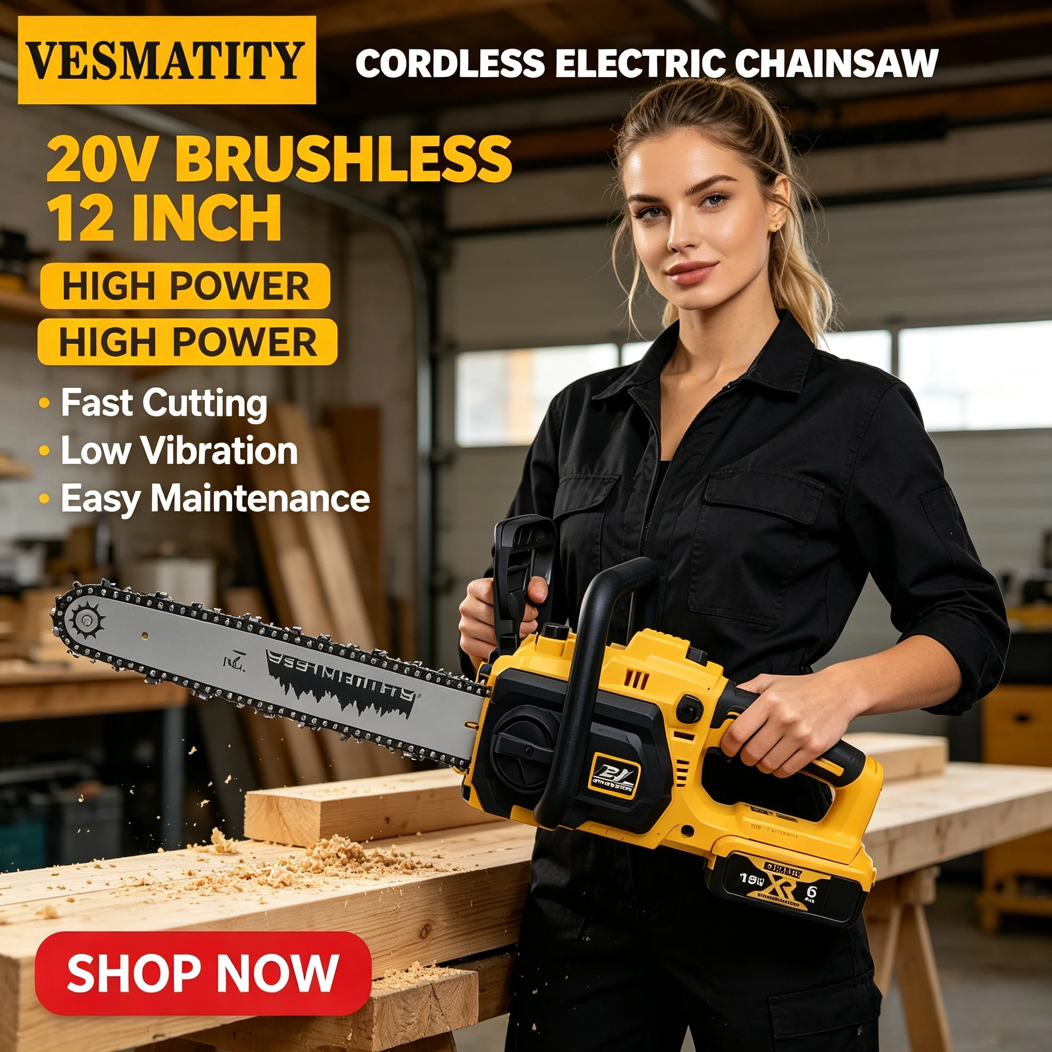 Cordless Chain Saw Automatic Oiler Chainsaw Dehydration withor Tree Cutting and Logging Electric Saw Tool For Dewalt Battery