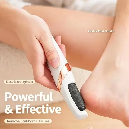 Portable USB Rechargeable Electric Foot Grinder, Adjustable Speed Cordless Pedicure Tool, Dead Skin Callus Remover for Men Women