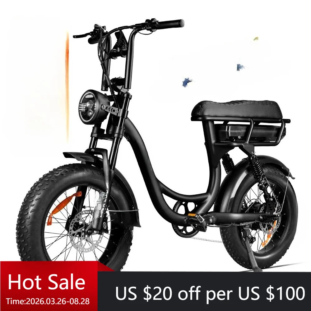 

Tc EB8 48V 750W/1000W brushless lithium battery electric fat tire multi-purpose bicycle, aluminum alloy full shock absorption hi