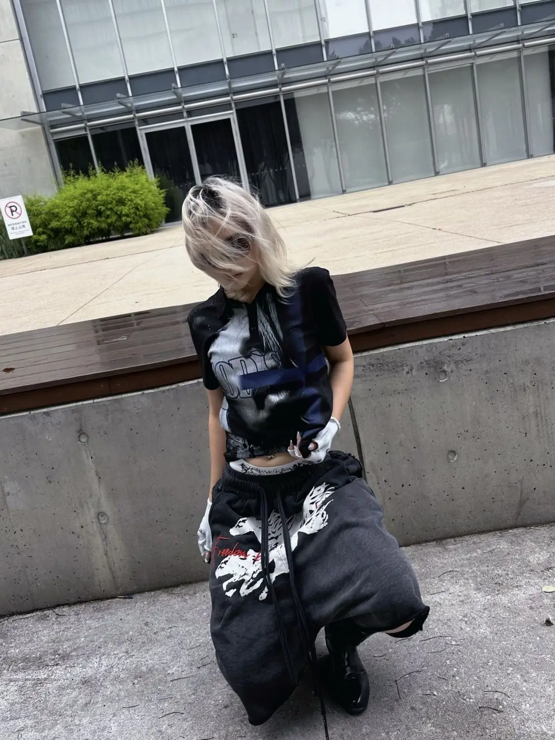 Men Women Light Subculture Graphic Portrait Printed Top Fixed Shoulder Slim Street Style Casual Summer T Shirt