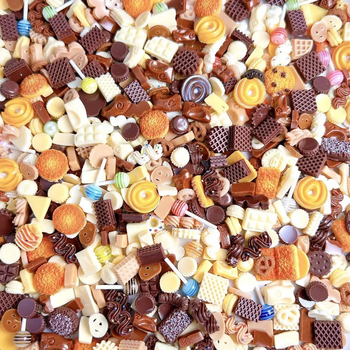 ثلاثية الأبعاد مقلد الشوكولاته البسكويت الآيس كريم الراتنج مسمار السحر رائعتين الكرواسون البني سلسلة مسمار الفن زينة DIY بها بنفسك الأظافر أجزاء