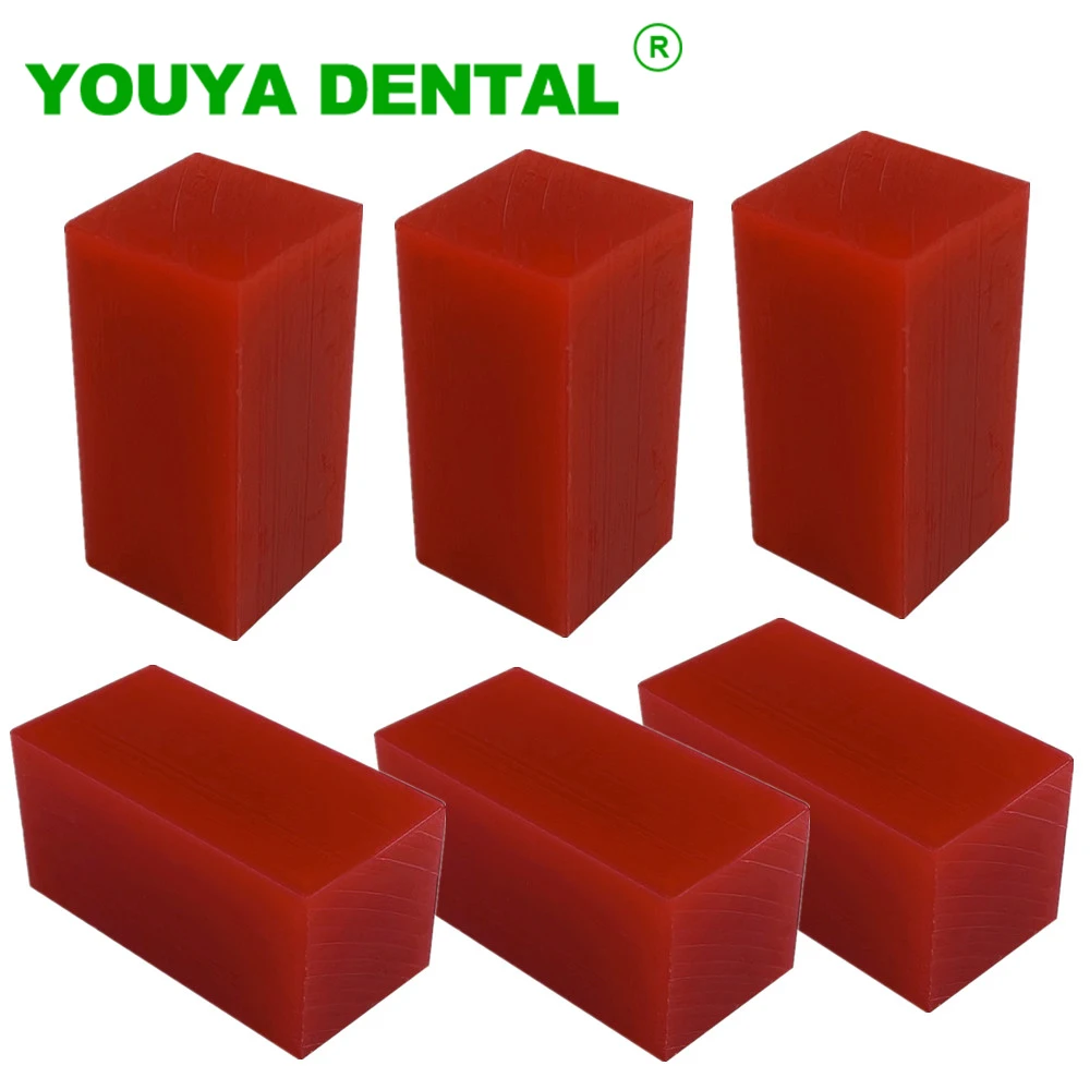 10pcs Red Wax Block Dental Laboratory Materials Carving Wax Oral Tools Teaching Use Mechanic Student Jewelry Sculpture Wax Model