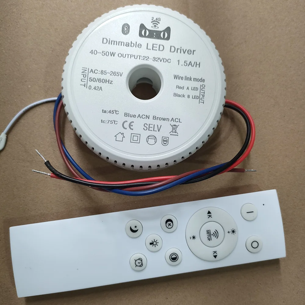 Round LED Driver AC85-265V TO DC22-32V 60W 80W 100W 120WX2 1.2APower Supply Adapter External Transformer For LED Strip Lamp Indo