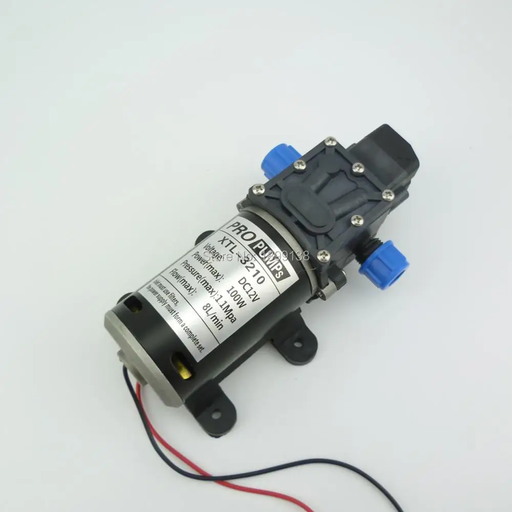 8L/Min small electric diaphragm water pump High Pressure water pump dc 12v self priming pump 100w