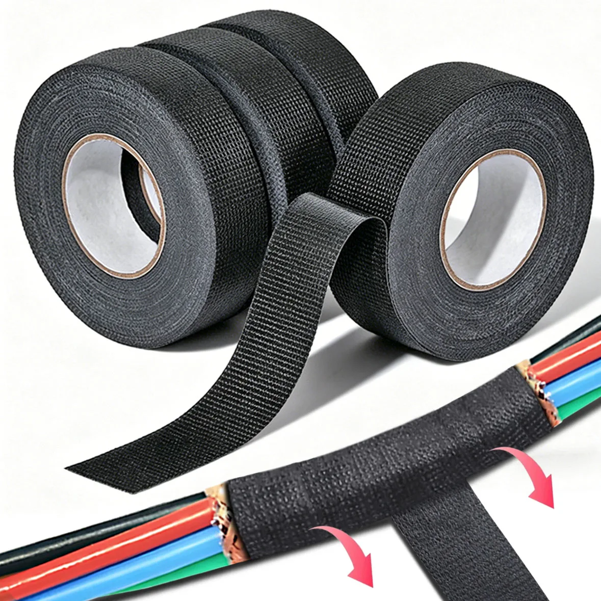 Heat Resistant Soundproof Automotive Wiring Harness Tape Wire And Cable Protection Insulation Self-Adhesive Cloth Tape