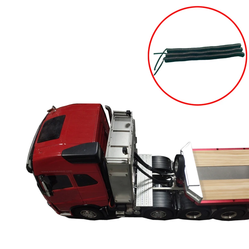 

3 шт. 110-мм имитационные пружинные тросы для радиоуправляемых моделей тракторов и прицепов Tamiya масштаба 1/14, детали для DIY-модификации, декоративные аксессуары