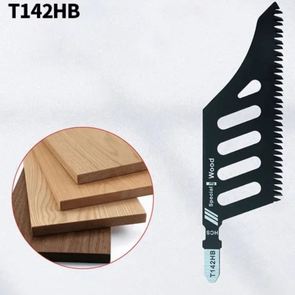 بانوراما شفرة اضافية طويلة الثقيلة التمرير شفرات المنشار T-عرقوب غرامة الأسنان الخشنة للخشب الألومنيوم المساحات الضيقة #5
