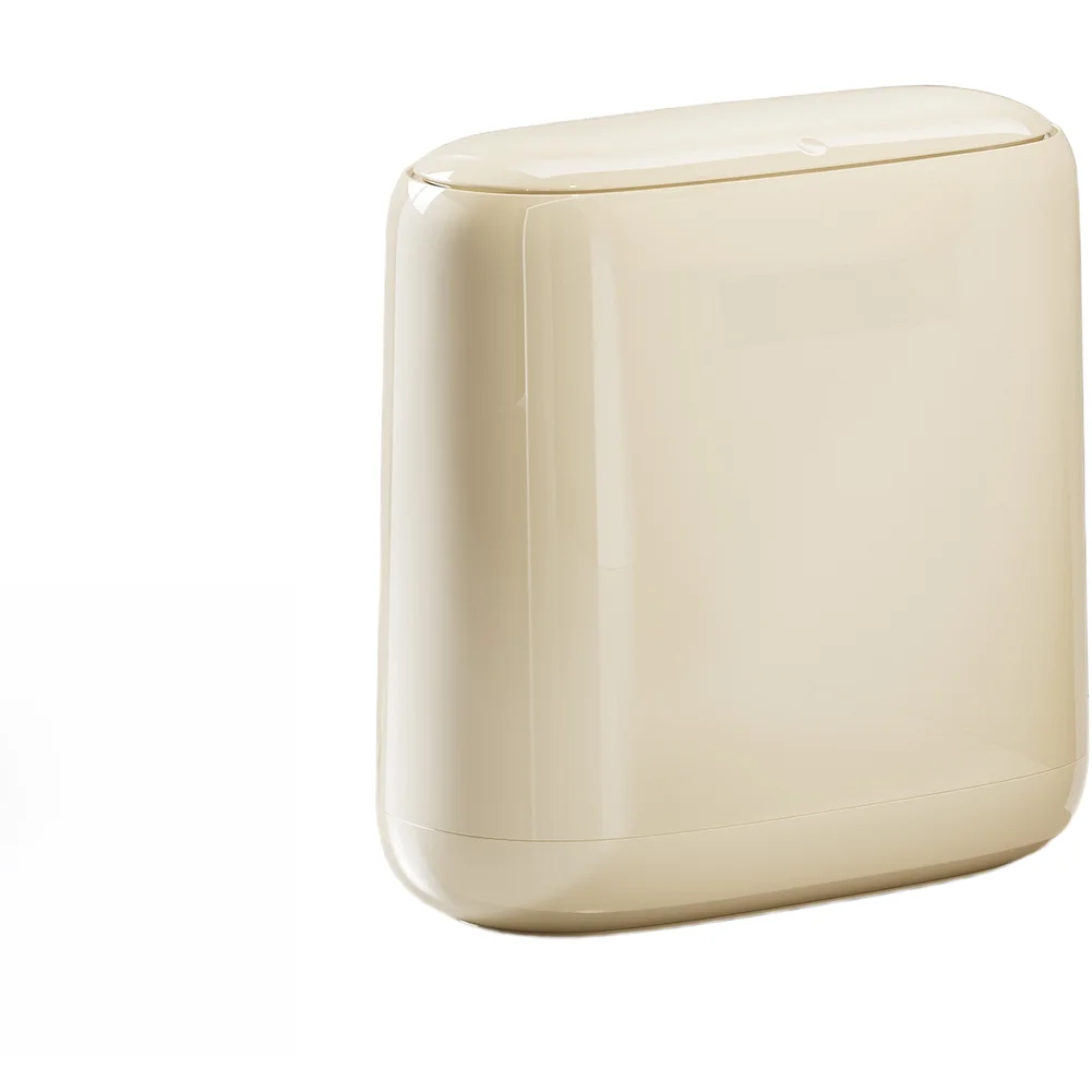 Large Capacity 12L Oval Push Top Waste Bin for Bathroom and Kitchen with Double Container Design ABS PP Material