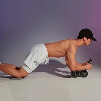 2-Wheel Multifun Ab Wheel Roller Automatic Rebound Professional Core Trainer Home Gym Equipment Abdominal Full Body Exercise
