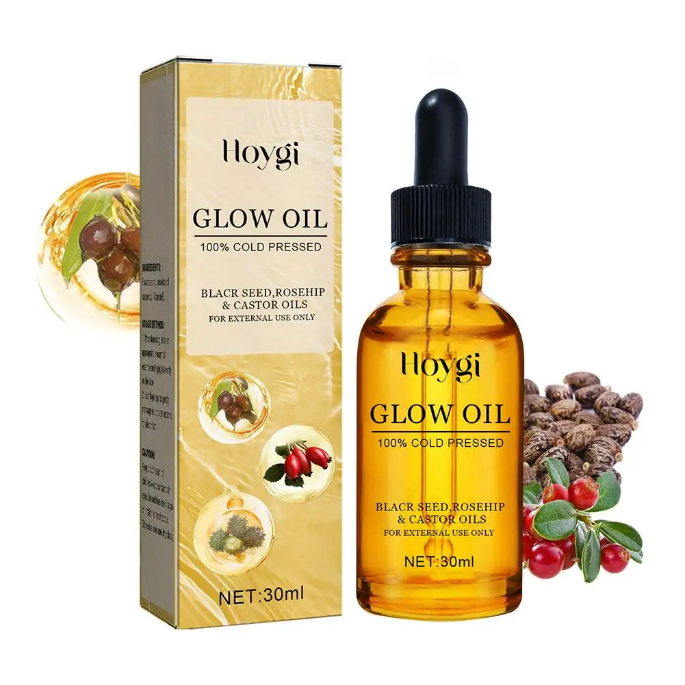 Black Seed Oil Rosehip Oil Cold Pressed For Face Moisturizer Natural Fortifying Hydrates Skin Moisturizing Facial Glow Oil