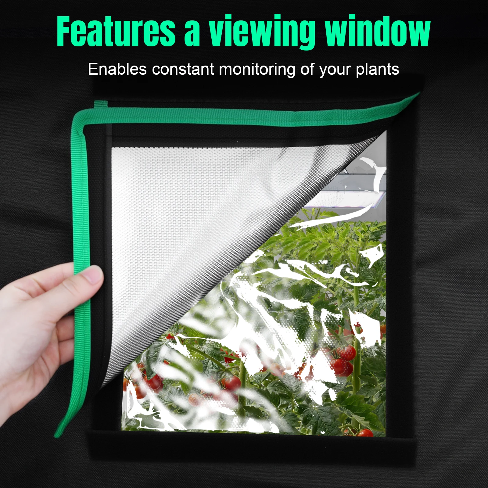 

4x8 Waterproof Grow Tent 600D Oxford Fabric 94x47x78inch Garden Growing Dark Room with Observation Window for Fruit Flower Veg