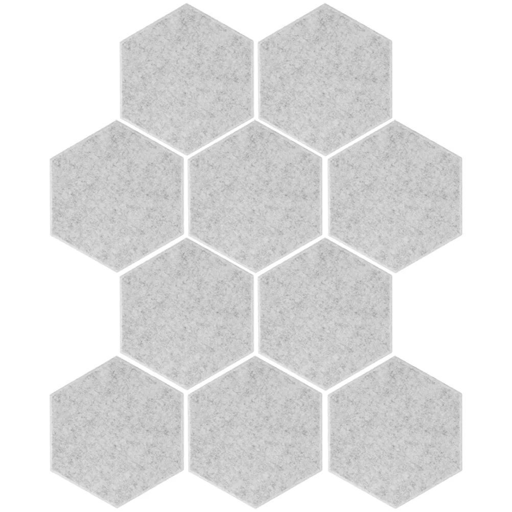 

10pcs Grey Hexagon Acoustic Wall Noise Soundproof Panels Soundproofing Panels Reduction Studio Foam Insulation Decor