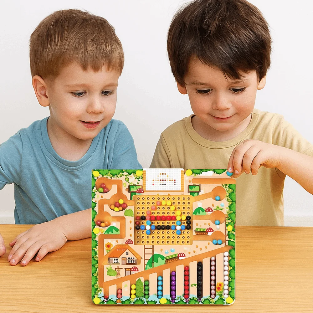 Wood Wooden Positioning Game Montessori Magnetic Kid’s Concentration Training Toys Educational Colorful