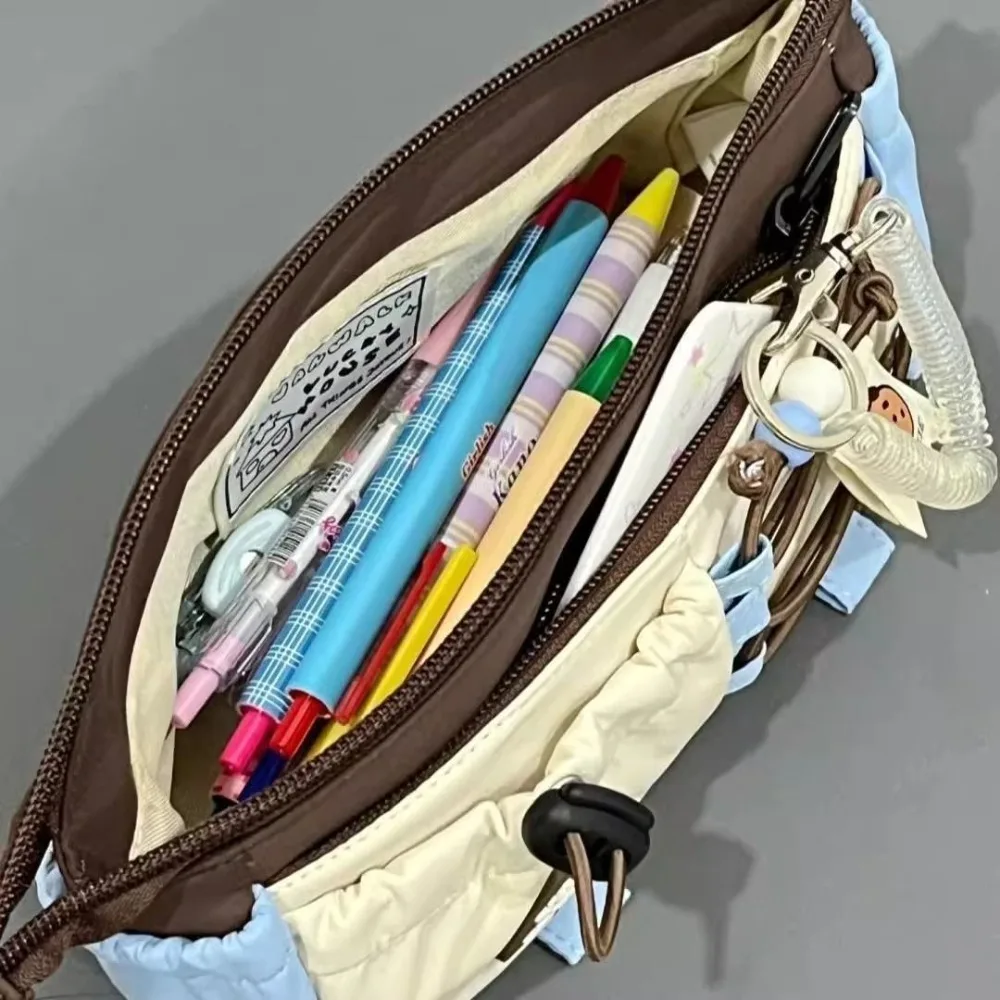 

Cute Exaggerated Stationery Case Office Supplies Adjustable Pencil Pouch Unisex Signature Makeup Storage Bag Office Supplies