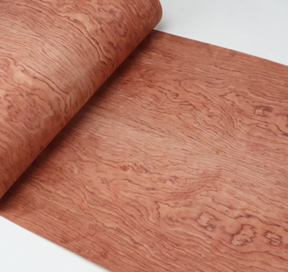 L:2.5meters Width:580mm T:0.25mm Natural African Padauk Splicing Wood Veneer Home Furniture Decoration Materials