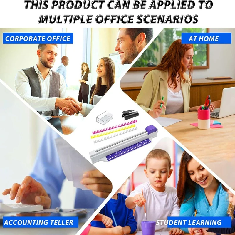 เครื่องเย็บแบบมือกด30หลุมเครื่องเย็บแบบม้วนเครื่องเย็บแบบตั้งโต๊ะที่เจาะสำหรับ A4 A5 A6 A7สมุดภาพ B5-B7