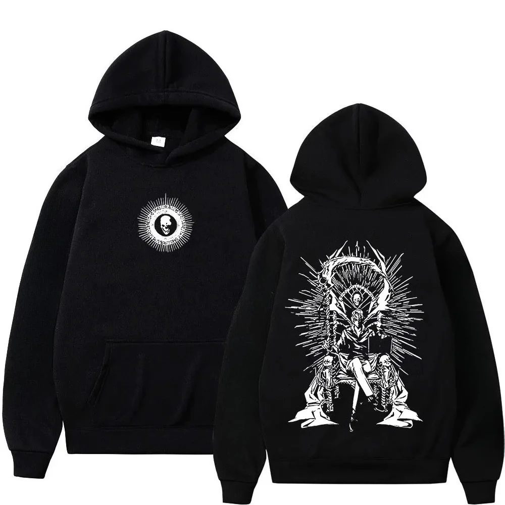 Vintage Anime Death Note Light Yagami Kira Hoodie Men Women Sweatshirt Gothic Manga Unisex Long Sleeve Pullover Streetwear Top