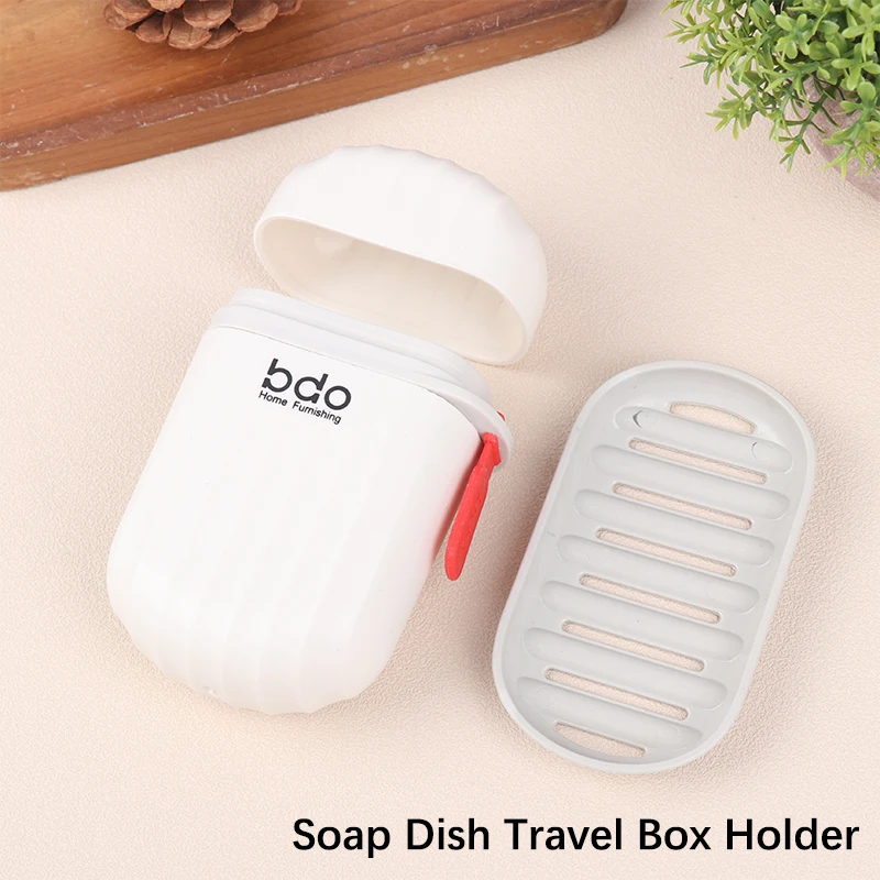 Plastic Soap Dish Travel Box Holder Container With Lid Durable Soap Case Strong Sealing Organizer Bathroom Home Outdoor Hiking