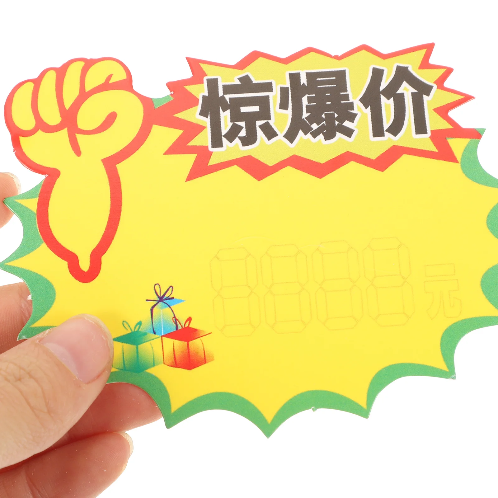 

100pcs Price Labels Supermarket Retail Signs Paper Blank Tags Bright Color Large Words Lightweight For Shops Stores Fruits