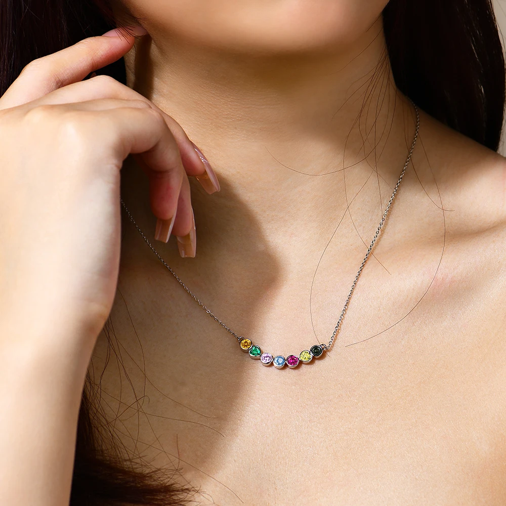 ATTAGEMS Lab Create Corundum Jewelry Set for Women D Color Necklace VVS1 Rings 100% S925 Sterling Silver Gorgeous Christmas Gift