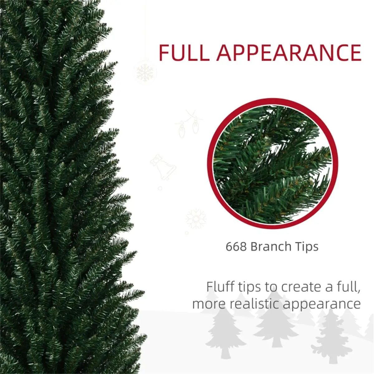 8ft Green Christmas Trees - Perfect Holiday Decor for Indoor & Outdoor Festivities