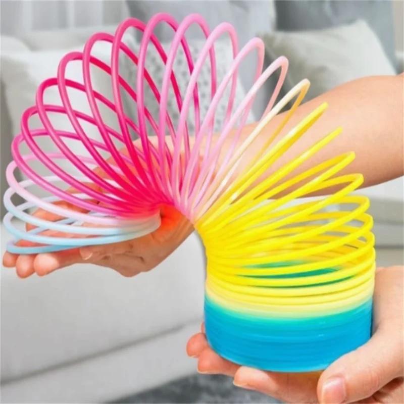 Expansion Rainbow Circle Fun Magic Toy Early Development Education Folding Plastic Spring Coil Children's Creative Decomposition