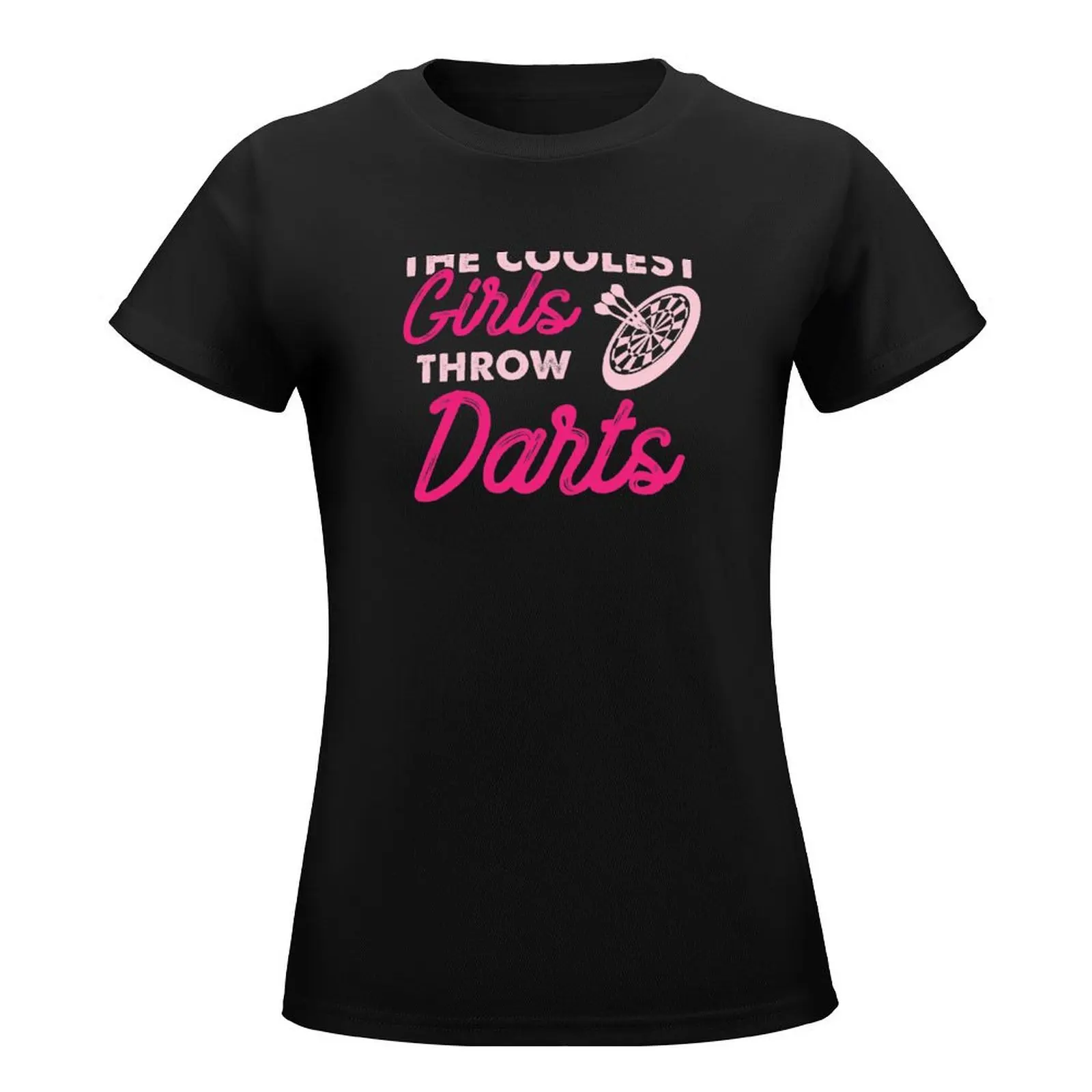 The Coolest Girls Throw Darts Bullseye T-Shirt funny shirts graphic tees plain t shirts for Women