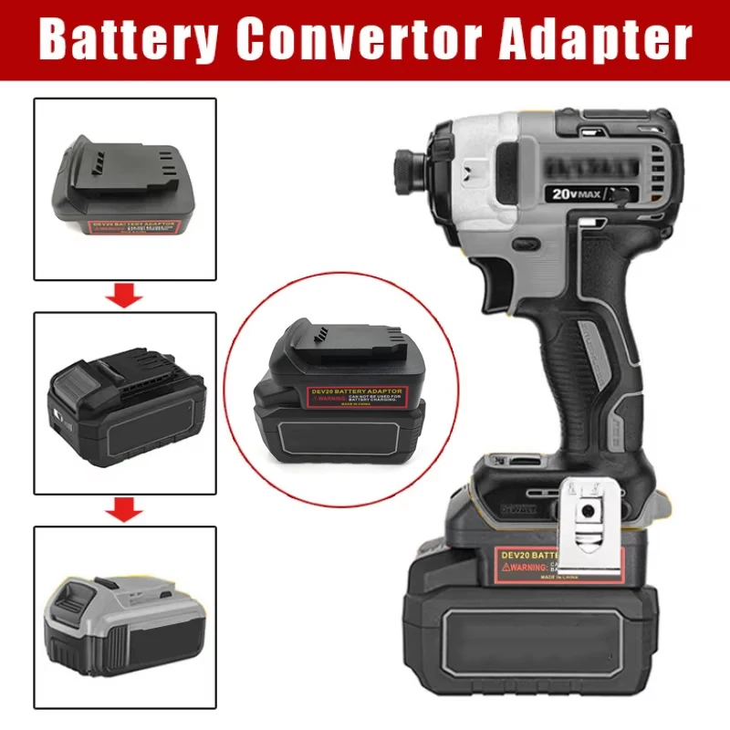 Battery Adapter Converter For Devon，20V Li-ion Battery Convert For DeWaltt ，20V DCB Series Lithium Battery Electric Power Too