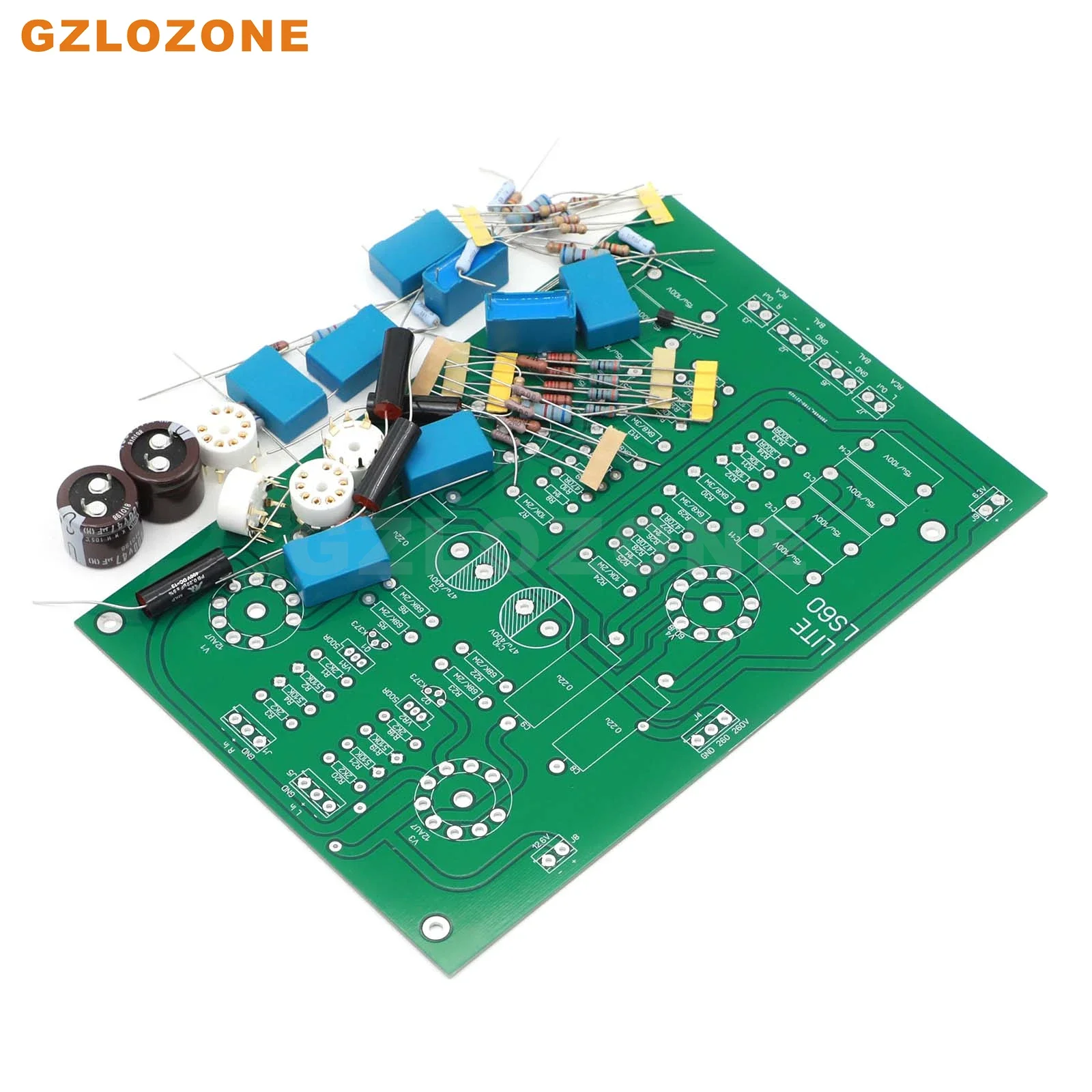 GZLOZONE HIFI LS60 متوازن 6DJ8 + 12AU7 أنبوب المضخم لتقوم بها بنفسك عدة/اللوحة النهائية (بدون أنابيب)